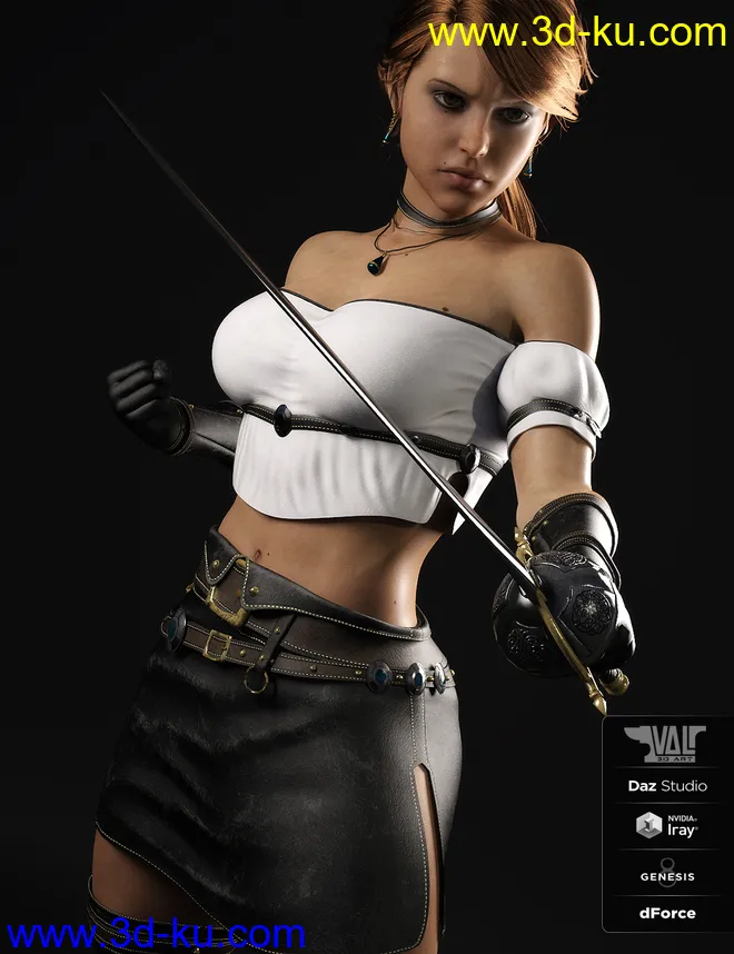 dForce Arvine Sword Outfit for Genesis 8 Female(s)模型的图片13