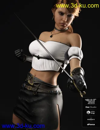 3D打印模型dForce Arvine Sword Outfit for Genesis 8 Female(s)的图片
