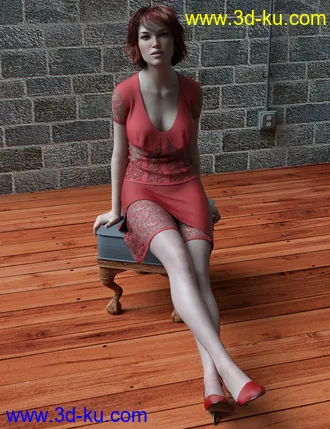 3D打印模型dForce Avant-garde Lace Outfit for Genesis 8 Female(s)的图片