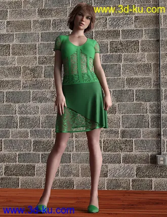 3D打印模型dForce Avant-garde Lace Outfit for Genesis 8 Female(s)的图片