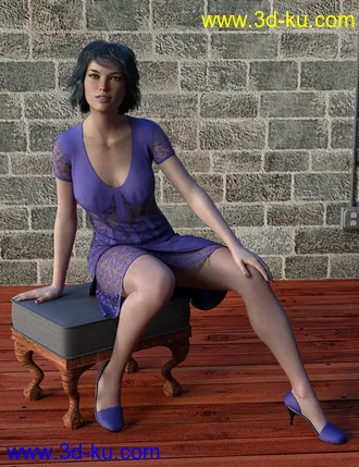 3D打印模型dForce Avant-garde Lace Outfit for Genesis 8 Female(s)的图片