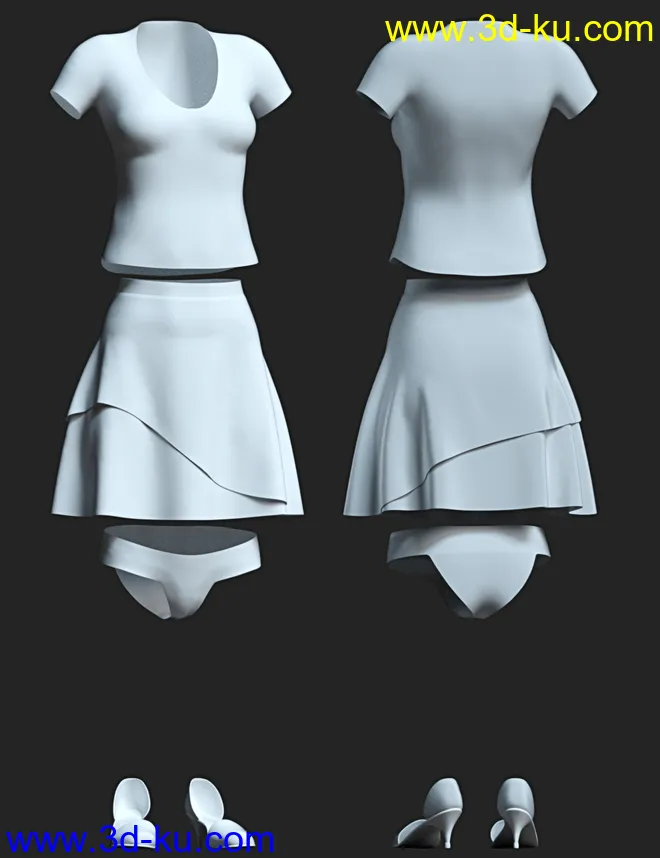 dForce Avant-garde Lace Outfit for Genesis 8 Female(s)模型的图片8