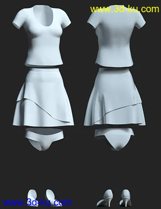 3D打印模型dForce Avant-garde Lace Outfit for Genesis 8 Female(s)的图片