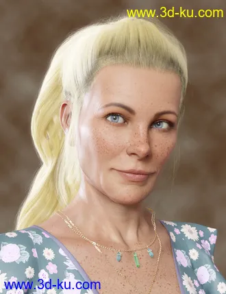 3D打印模型dForce Backbunch Hair for Genesis 8 and 8.1 Females的图片