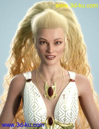 3D打印模型dForce Backbunch Hair for Genesis 8 and 8.1 Females的图片