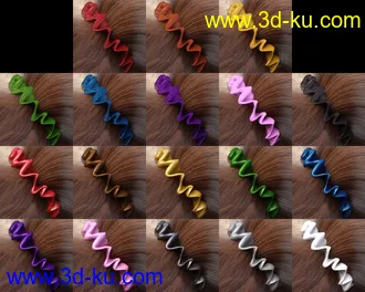 3D打印模型dForce Backbunch Hair for Genesis 8 and 8.1 Females的图片