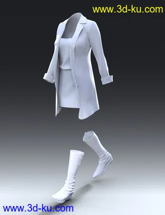 3D打印模型dForce Big Jacket Outfit for Genesis 8 Females的图片