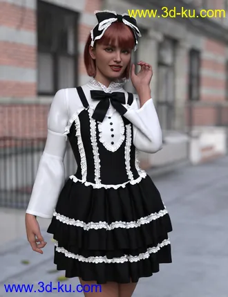 3D打印模型dForce BL Dress for Genesis 8 Females的图片