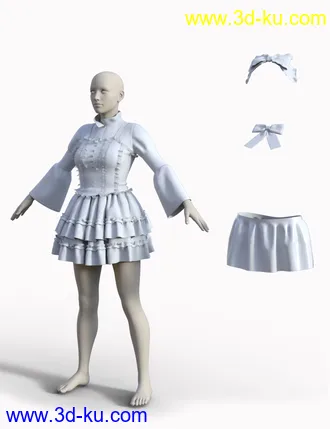 3D打印模型dForce BL Dress for Genesis 8 Females的图片