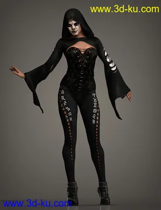 3D打印模型dForce Blackstar Tempest Outfit for Genesis 8 Females Bundle的图片