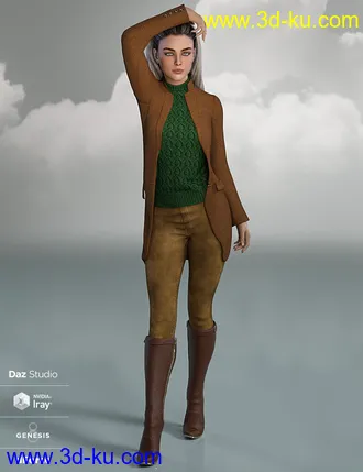 3D打印模型dForce Brookes Autumn Outfit for Genesis 8 Females的图片