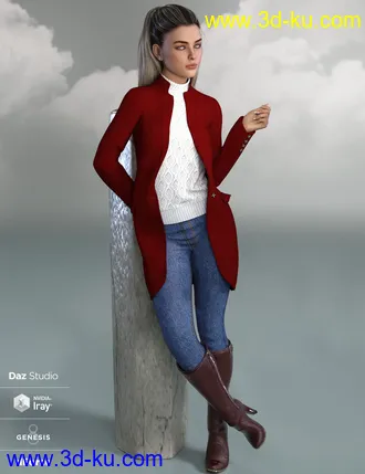 3D打印模型dForce Brookes Autumn Outfit for Genesis 8 Females的图片