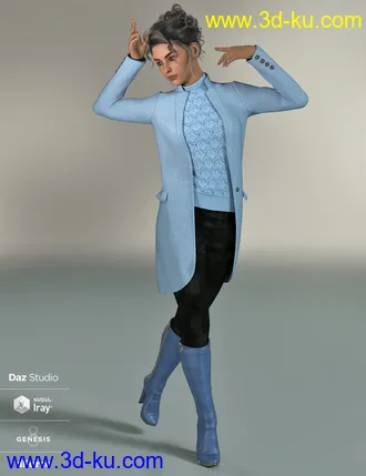 3D打印模型dForce Brookes Autumn Outfit for Genesis 8 Females的图片