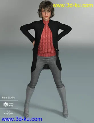3D打印模型dForce Brookes Autumn Outfit for Genesis 8 Females的图片