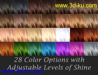 3D打印模型dForce Casual Hair for Genesis 8 and 8.1 Females的图片