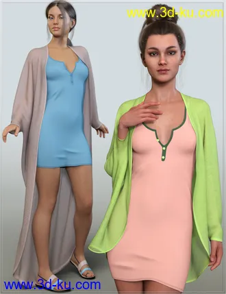 3D打印模型dForce Casual Summer Outfit for Genesis 8 and 8.1 Females的图片