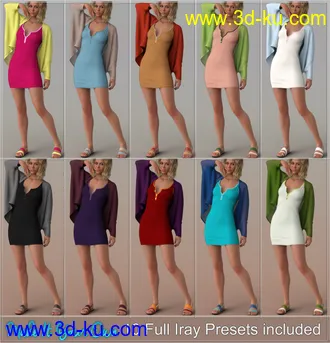 3D打印模型dForce Casual Summer Outfit for Genesis 8 and 8.1 Females的图片