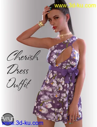 3D打印模型dForce Cherish Candy Dress for Genesis 8 Female(s)的图片