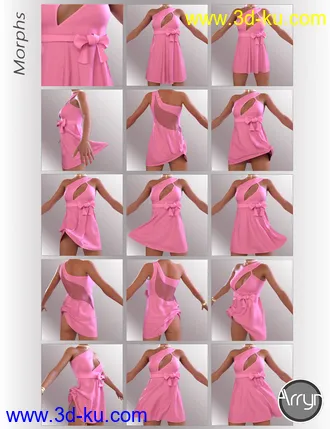 3D打印模型dForce Cherish Candy Dress for Genesis 8 Female(s)的图片
