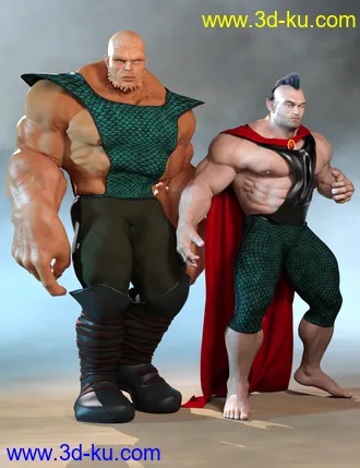 3D打印模型dForce Chronicles of the Heroes Outfit for Genesis 8 Males的图片