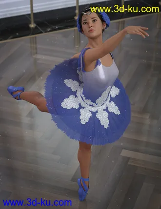 3D打印模型dForce Clara Ballerina Outfit for Genesis 8 and 8.1 Females的图片