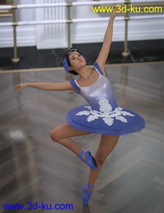 3D打印模型dForce Clara Ballerina Outfit for Genesis 8 and 8.1 Females的图片