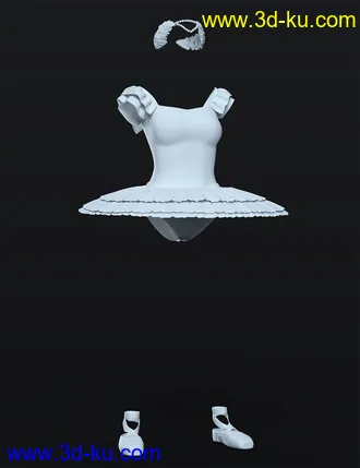 3D打印模型dForce Clara Ballerina Outfit for Genesis 8 and 8.1 Females的图片