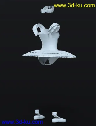 3D打印模型dForce Clara Ballerina Outfit for Genesis 8 and 8.1 Females的图片