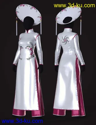 3D打印模型dForce Clara Vietnamese Princess Outfit Textures的图片