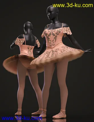 3D打印模型dForce Classic Ballet Outfit for Genesis 8 Females的图片