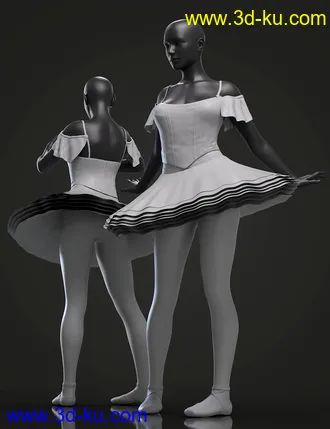 3D打印模型dForce Classic Ballet Outfit for Genesis 8 Females的图片