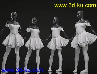 3D打印模型dForce Classic Ballet Outfit for Genesis 8 Females的图片