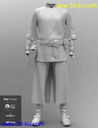 3D打印模型dForce Cleric Outfit for Genesis 8 Male(s)的图片
