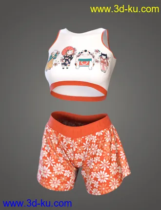 3D打印模型dForce Comfy Homewear Outfit for Genesis 8 and 8.1 Females的图片