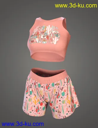3D打印模型dForce Comfy Homewear Outfit for Genesis 8 and 8.1 Females的图片