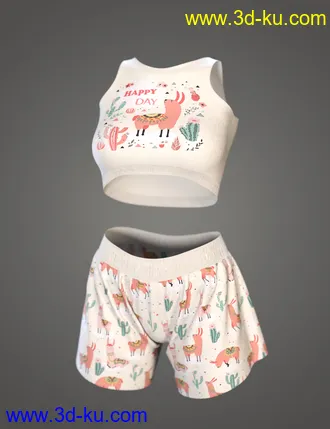3D打印模型dForce Comfy Homewear Outfit for Genesis 8 and 8.1 Females的图片