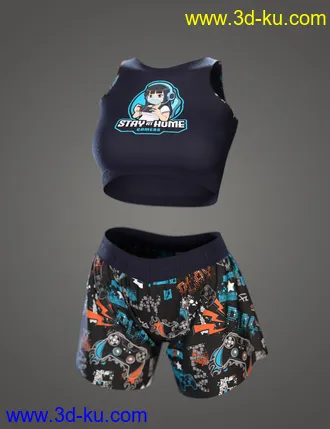 3D打印模型dForce Comfy Homewear Outfit for Genesis 8 and 8.1 Females的图片