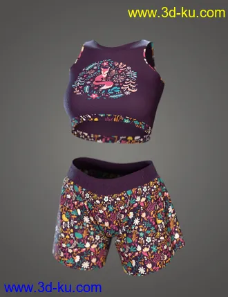 3D打印模型dForce Comfy Homewear Outfit for Genesis 8 and 8.1 Females的图片