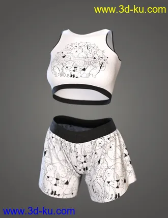 3D打印模型dForce Comfy Homewear Outfit for Genesis 8 and 8.1 Females的图片