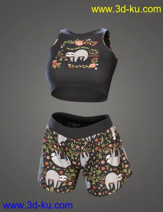 3D打印模型dForce Comfy Homewear Outfit for Genesis 8 and 8.1 Females的图片