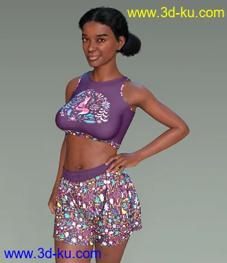 3D打印模型dForce Comfy Homewear Outfit for Genesis 8 and 8.1 Females的图片
