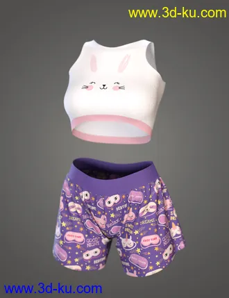 3D打印模型dForce Comfy Homewear Outfit for Genesis 8 and 8.1 Females的图片