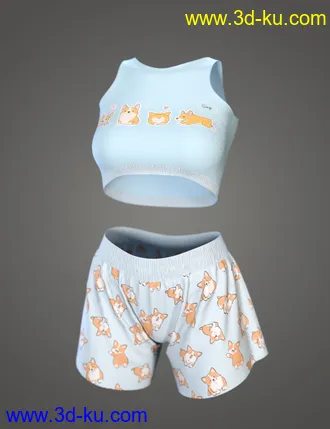 3D打印模型dForce Comfy Homewear Outfit for Genesis 8 and 8.1 Females的图片