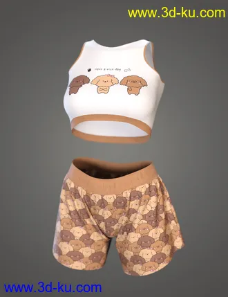 3D打印模型dForce Comfy Homewear Outfit for Genesis 8 and 8.1 Females的图片