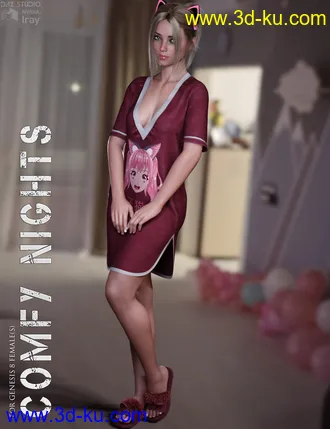 3D打印模型dForce Comfy Nights for Genesis 8 Females的图片