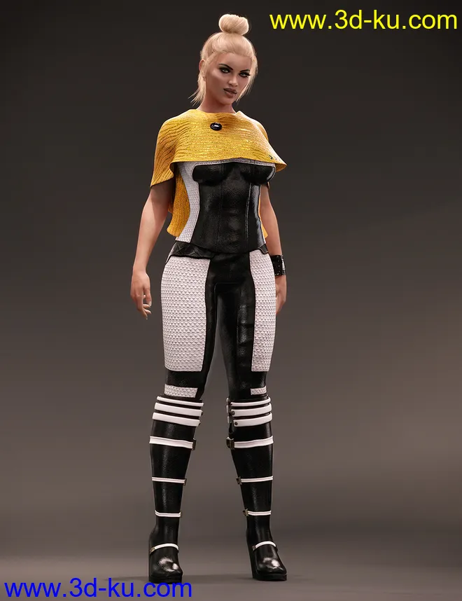 dForce Communications Officer for Genesis 8 Females模型的图片2