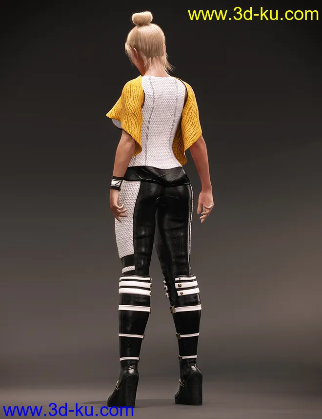 dForce Communications Officer for Genesis 8 Females模型的图片3