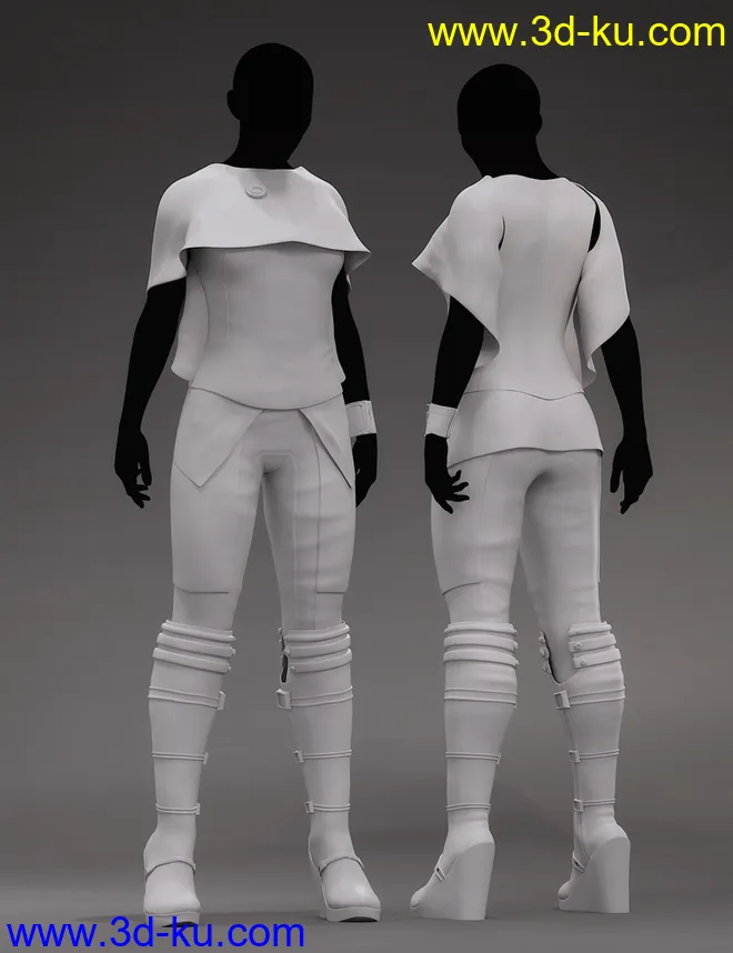 dForce Communications Officer for Genesis 8 Females模型的图片4