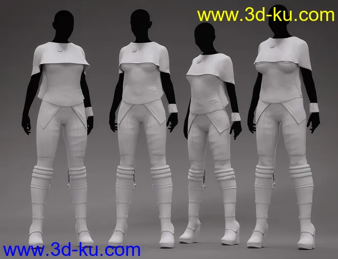 dForce Communications Officer for Genesis 8 Females模型的图片5