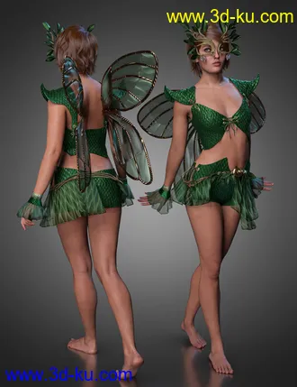 3D打印模型dForce Copperwhirl Outfit for Genesis 8 and 8.1 Females的图片